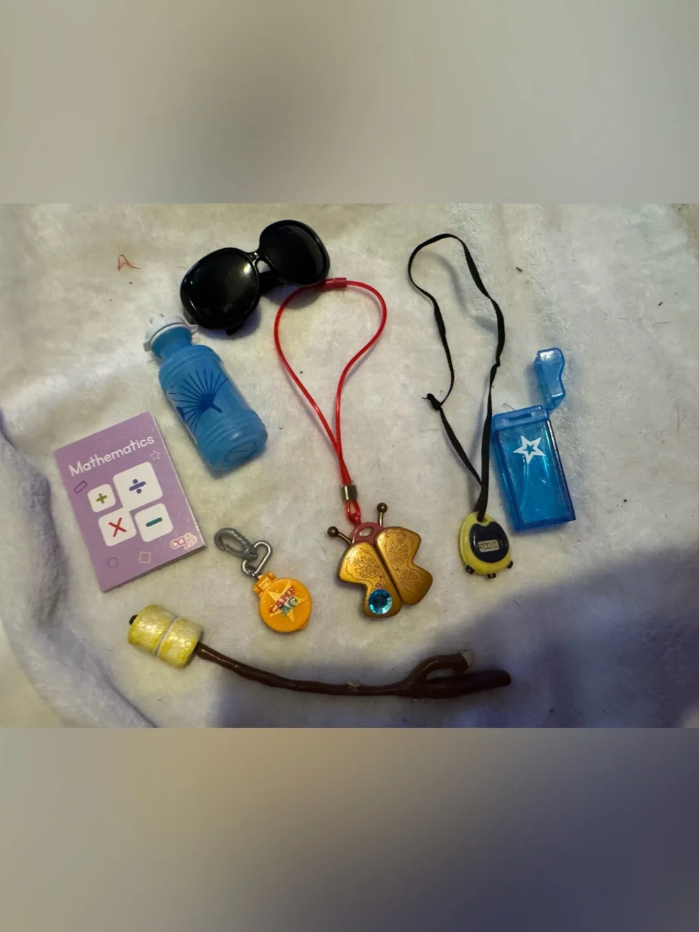 American Girl Doll Jess’s butterfly camera & camping accessories